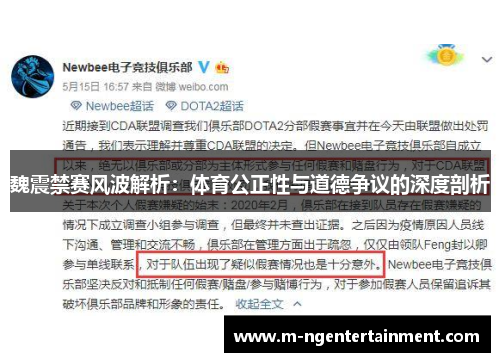 魏震禁赛风波解析:体育公正性与道德争议的深度剖析 魏震禁赛风波解析:体育公正性与道德争议的深度剖析