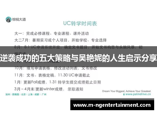 逆袭成功的五大策略与吴艳妮的人生启示分享